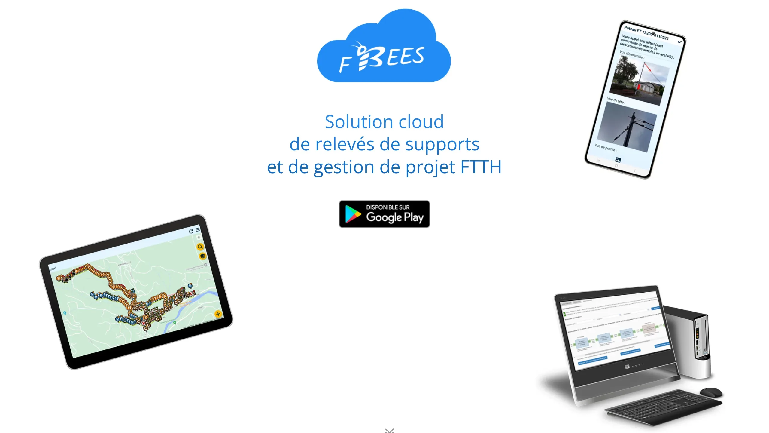 Interface Fibees pour les relevés de réseaux FTTH